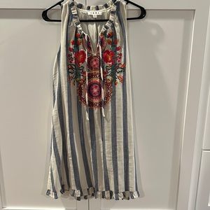 THML Flower Detail Striped Dress